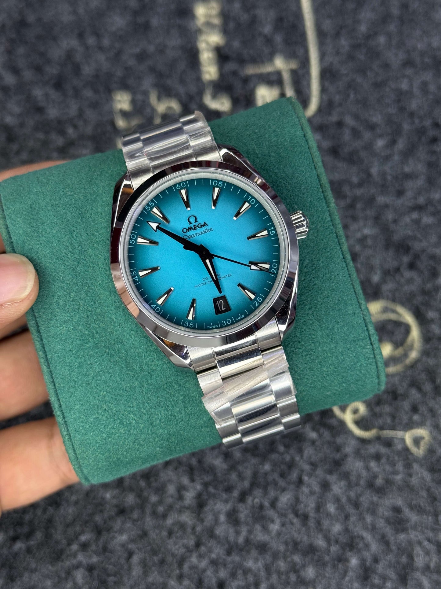 Omega Aqua Terra Turquoise Dial- Top