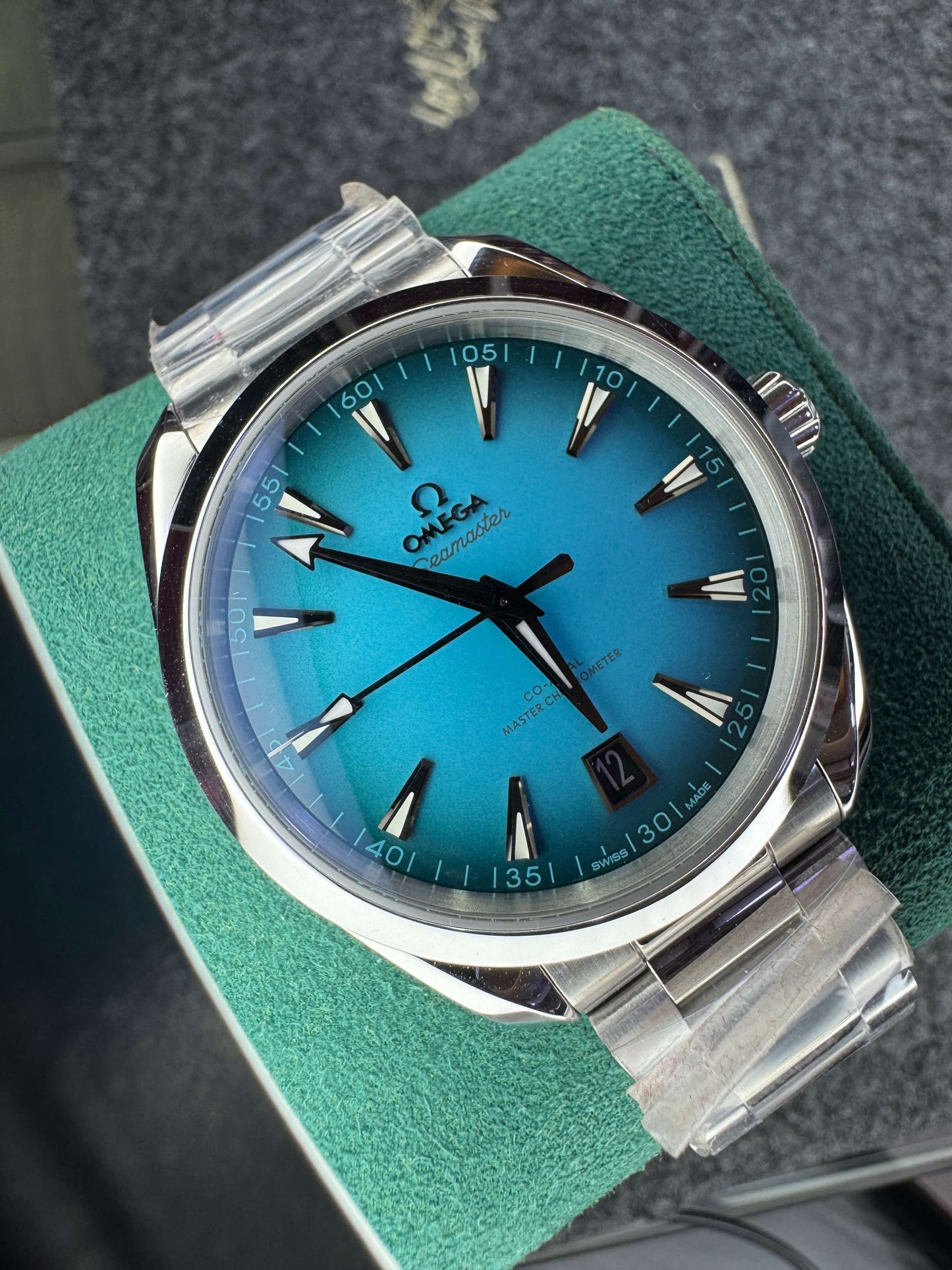 Omega Aqua Terra Turquoise Dial- Top