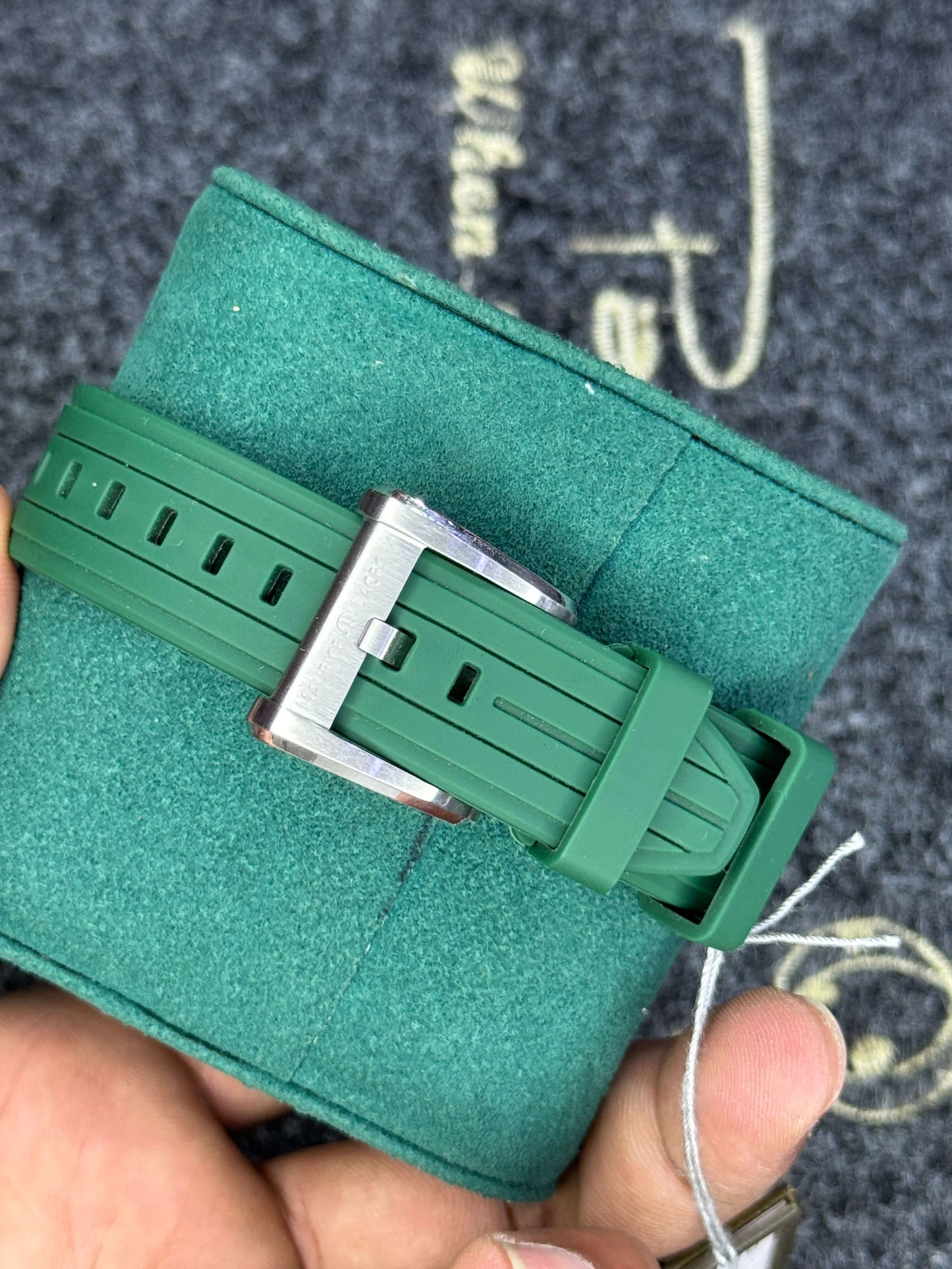 Maurice Lacroix Green Chronograph Watch- Top