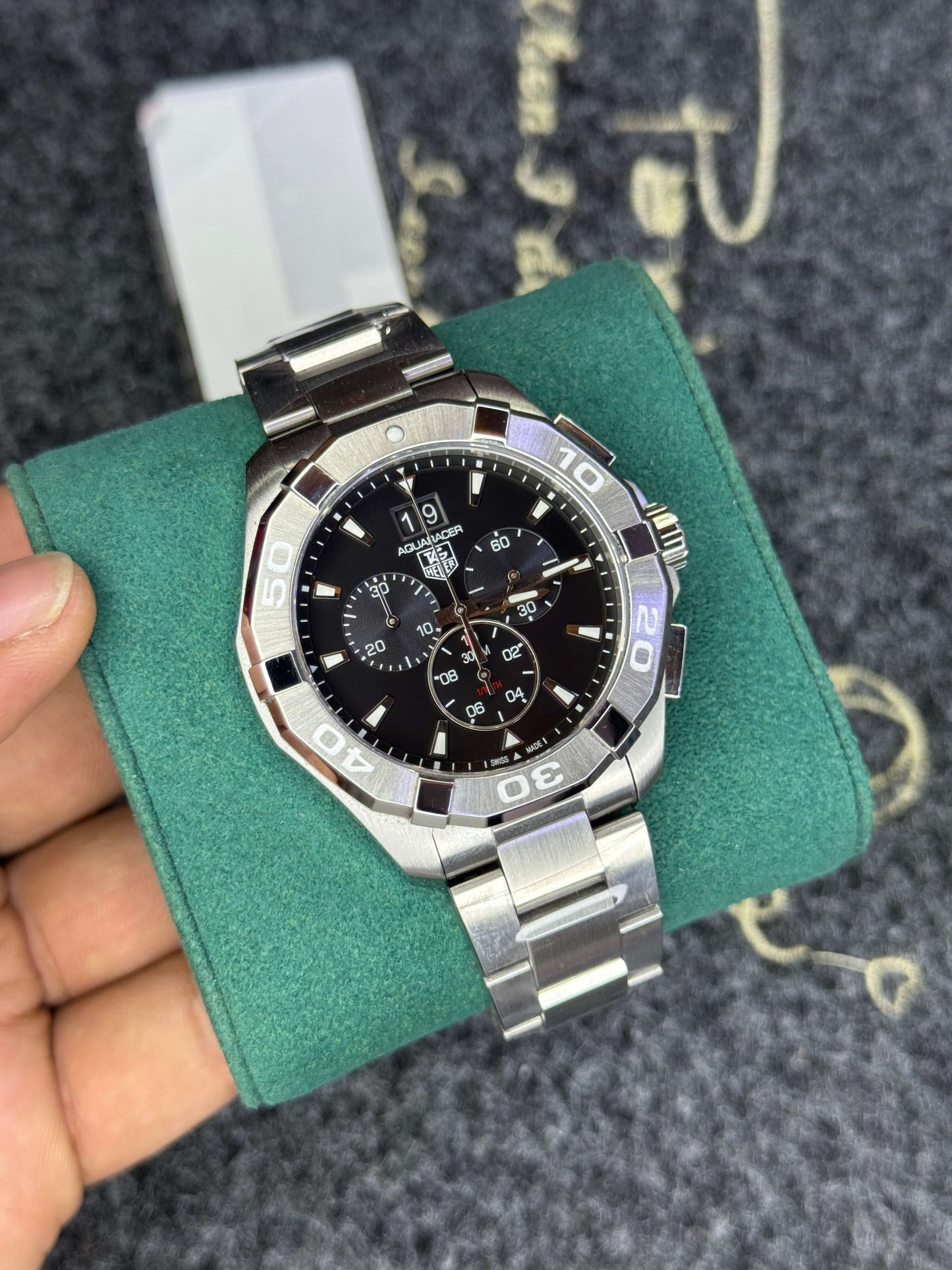 Tag Aquaracer Black Dial - Top