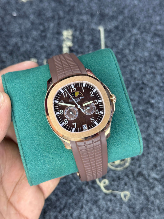Patek Rubber Strap Rose Gold- Top