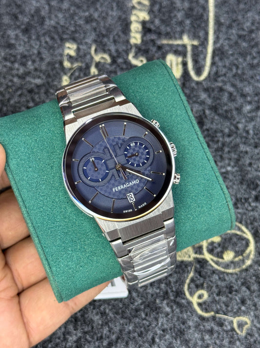 Feragammo Blue Dial Chronograph- Top